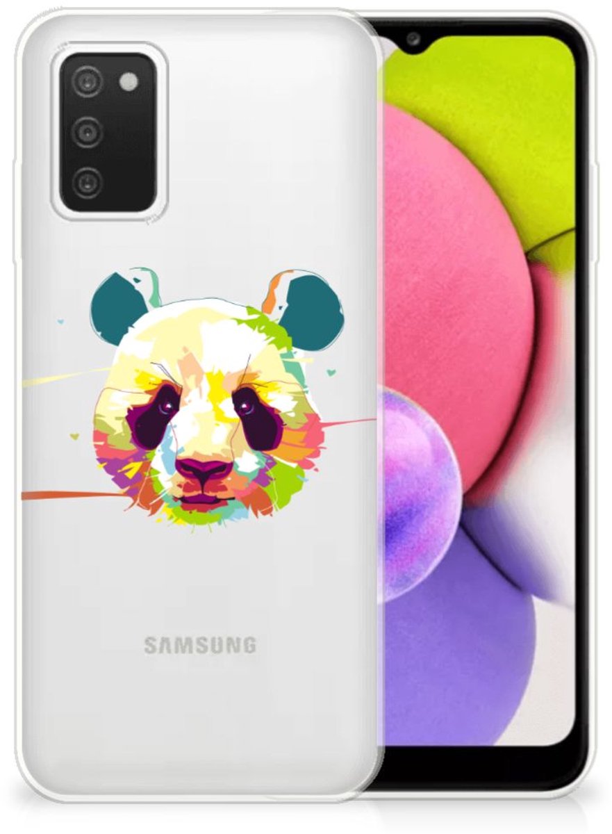 Samsung Galaxy A03S Telefoonhoesje met Naam Panda Color