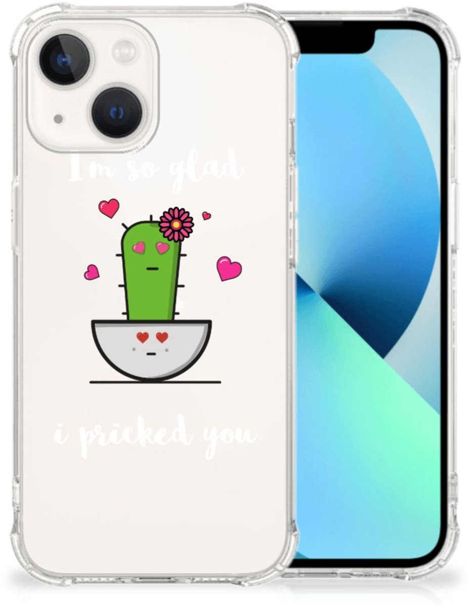 Back Cover voor iPhone 13 Stevig Bumper Hoesje Cactus Glad