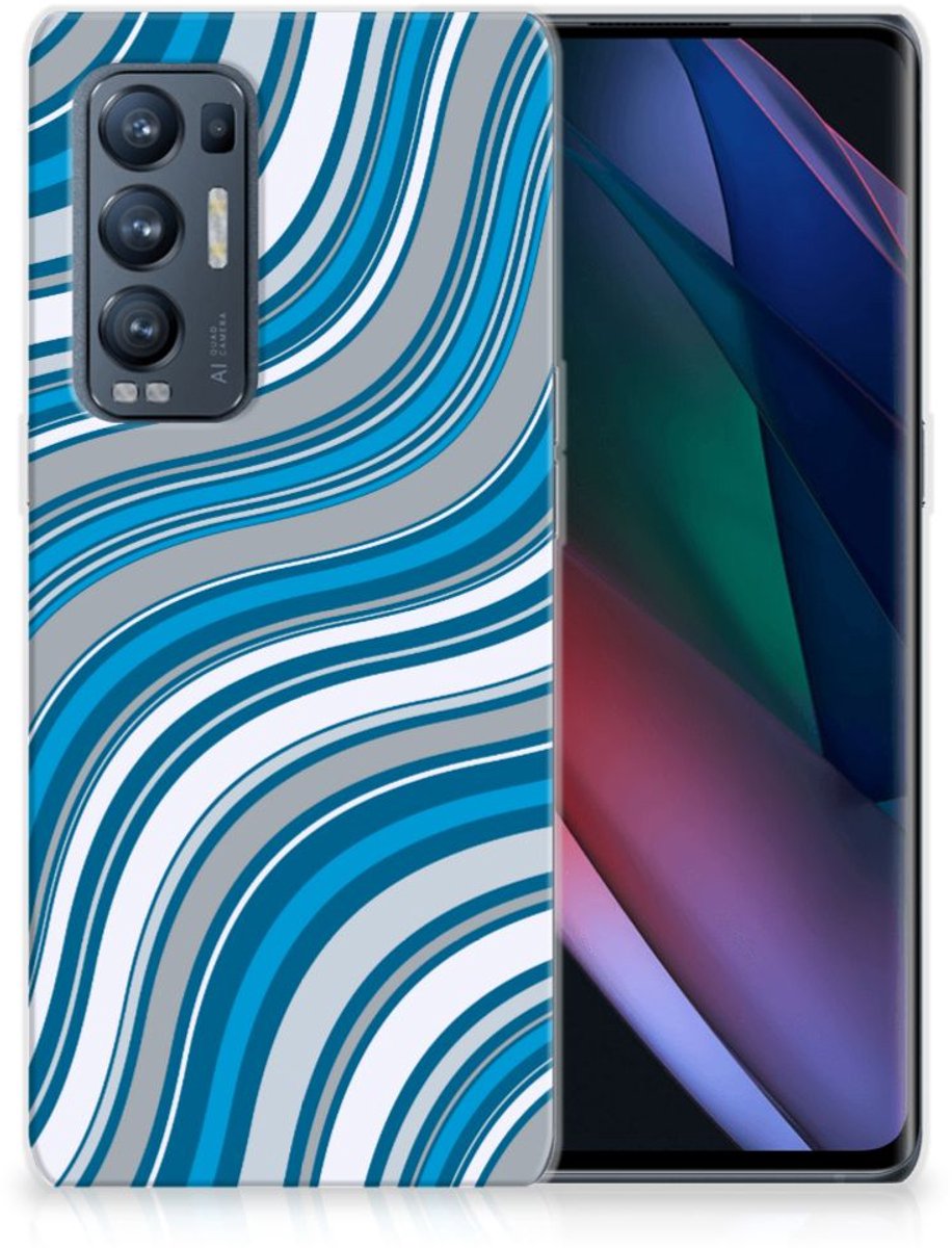 OPPO Find X3 Neo TPU bumper Waves Blue