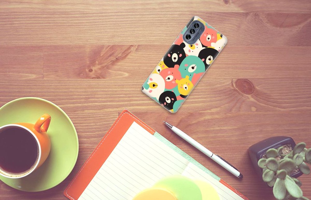 Motorola Moto G62 5G Telefoonhoesje met Naam Bears