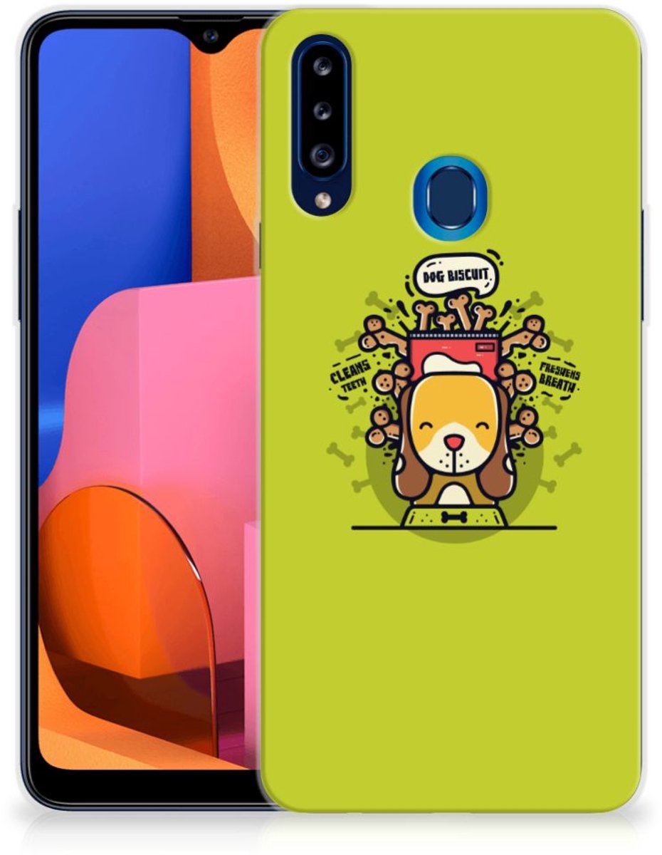 Samsung Galaxy A20s Telefoonhoesje met Naam Doggy Biscuit