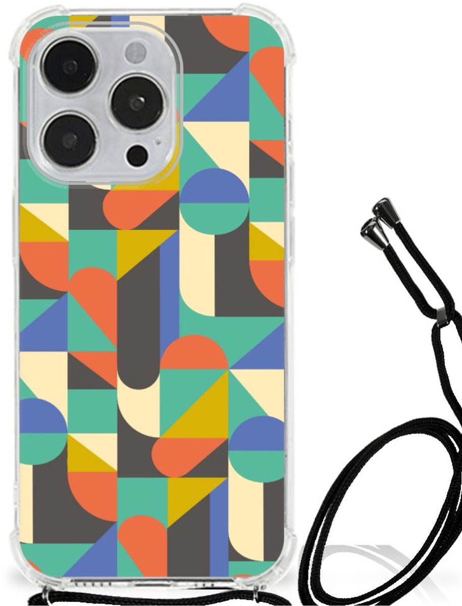 iPhone 14 Pro Doorzichtige Silicone Hoesje Funky Retro
