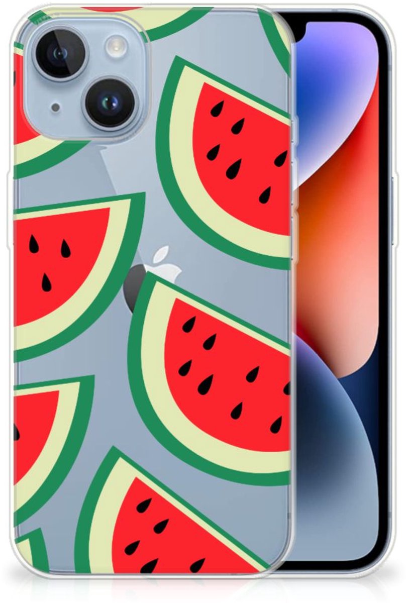 Back Cover voor Apple iPhone 14 Siliconen Case Watermelons