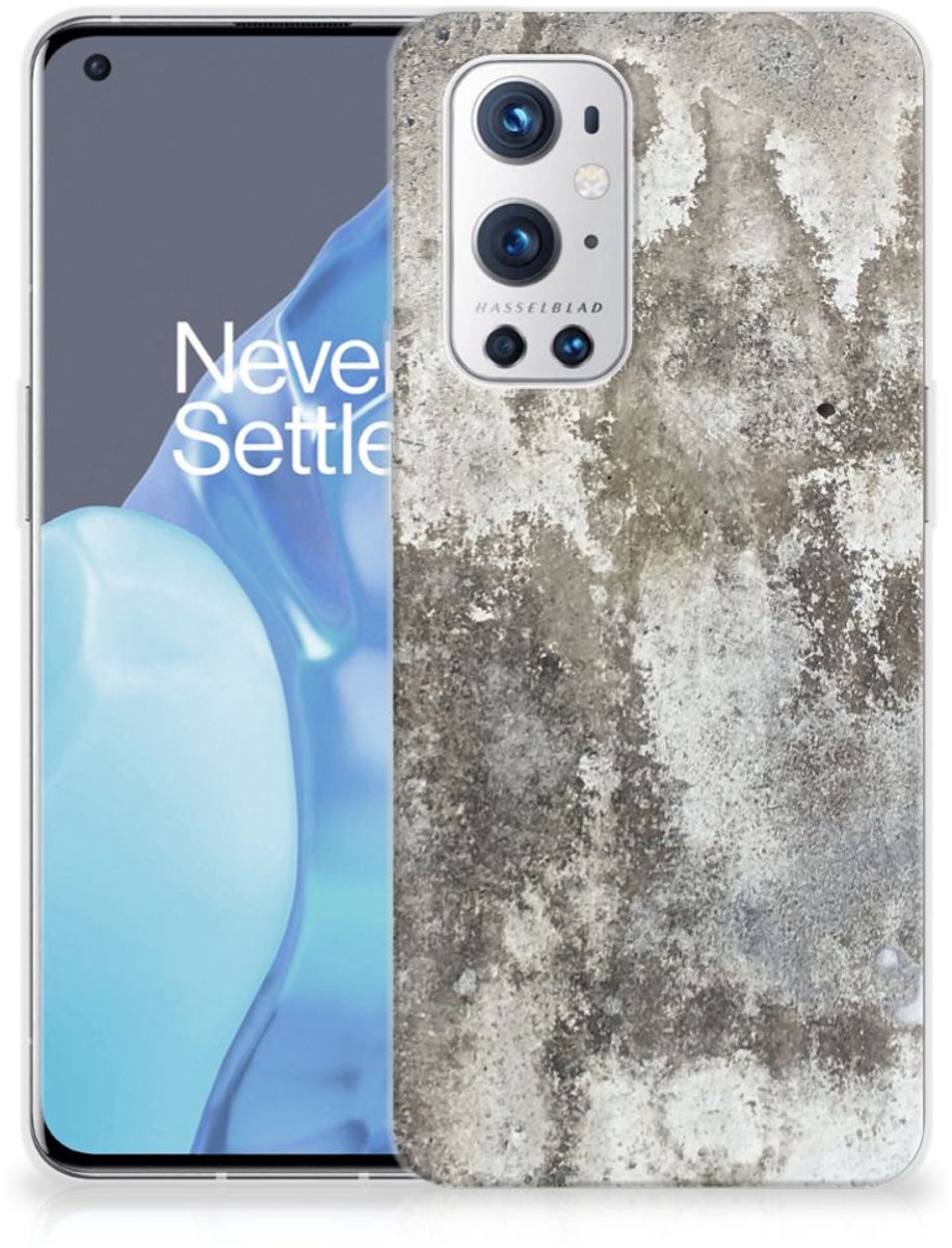 OnePlus 9 Pro TPU Siliconen Hoesje Beton Print