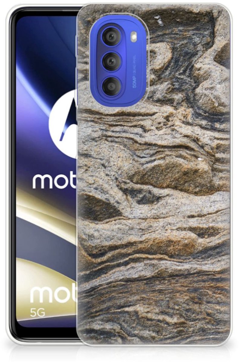 Motorola Moto G51 5G TPU Siliconen Hoesje Steen