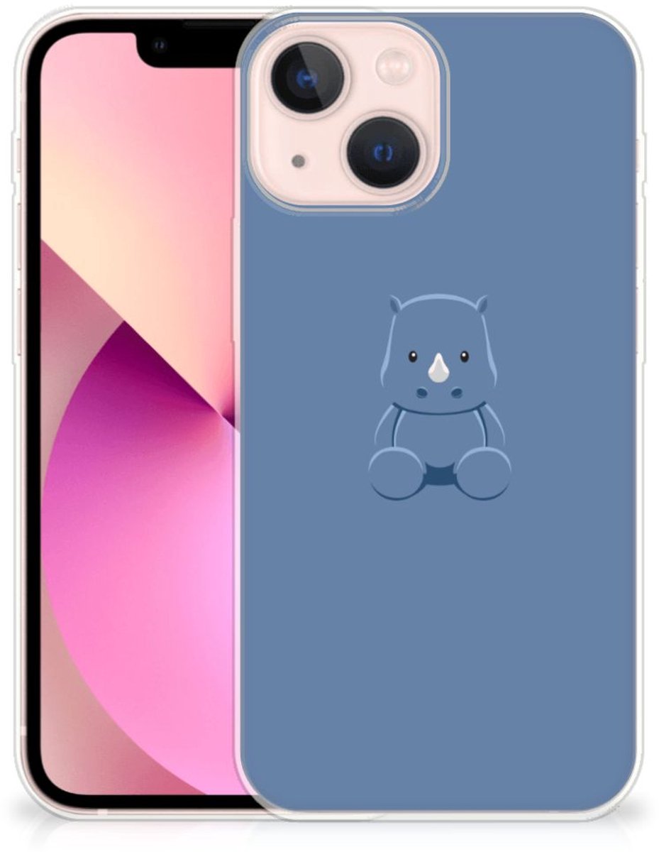 iPhone 13 mini Telefoonhoesje met Naam Baby Rhino