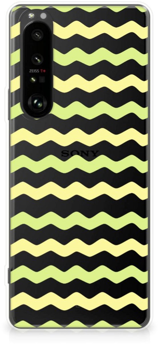 Sony Xperia 1 III TPU bumper Waves Yellow