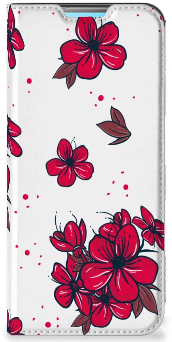 Standcase Hoesje voor Xiaomi Redmi 10 Smart Cover Blossom Red