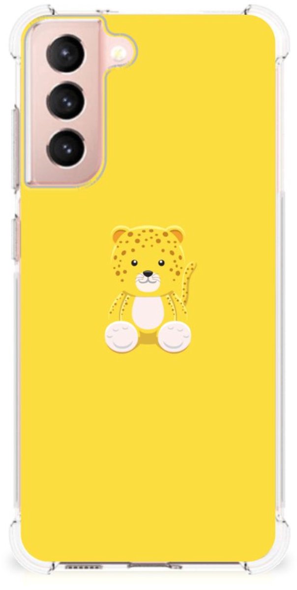 Samsung Galaxy S21 FE Stevig Bumper Hoesje Baby Leopard