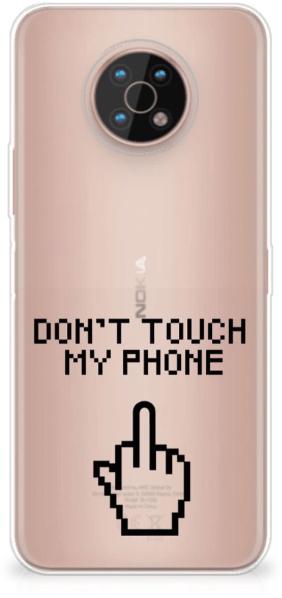 Nokia G50 Silicone-hoesje Finger Don't Touch My Phone