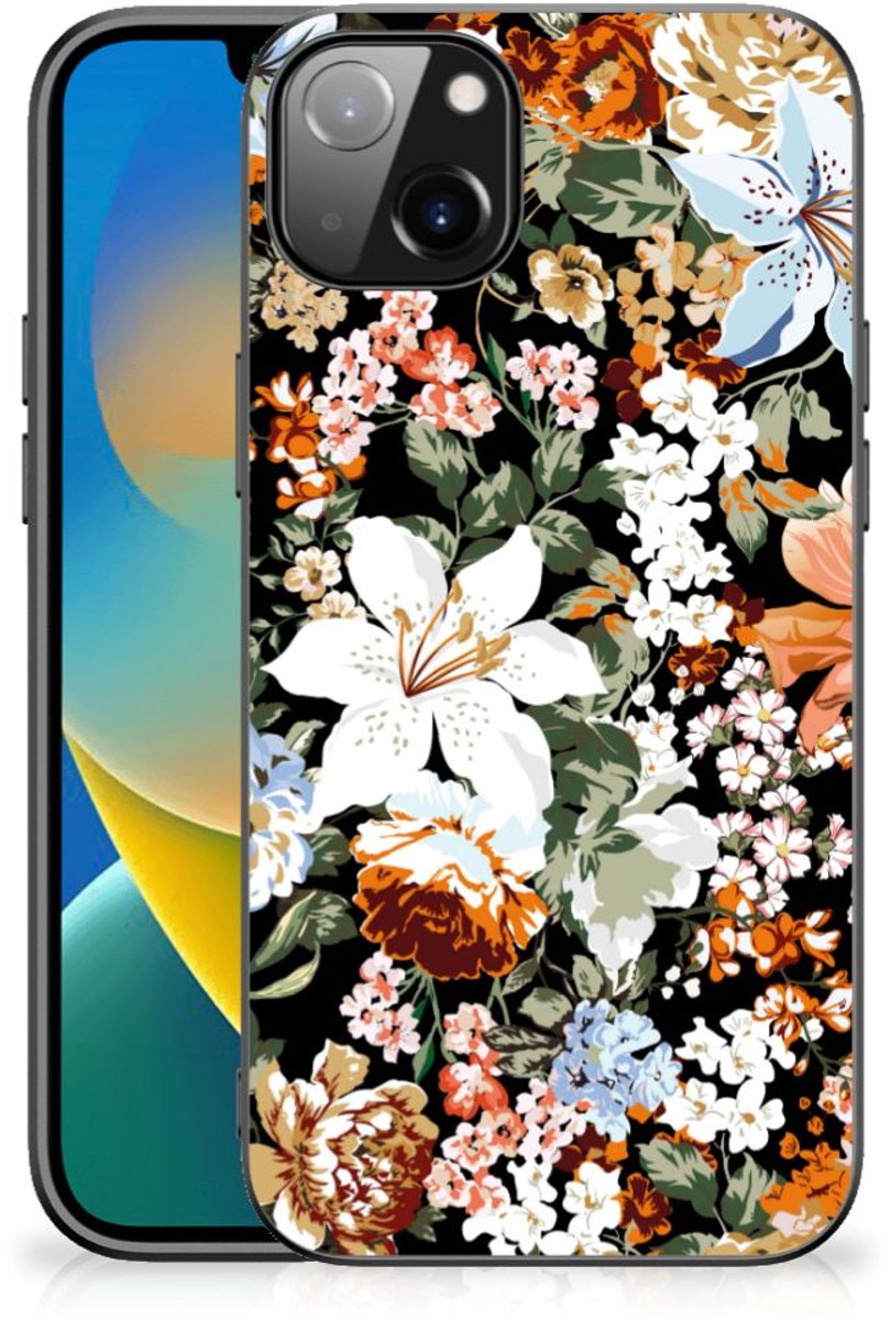 Bloemen Hoesje voor iPhone 14 Plus Dark Flowers