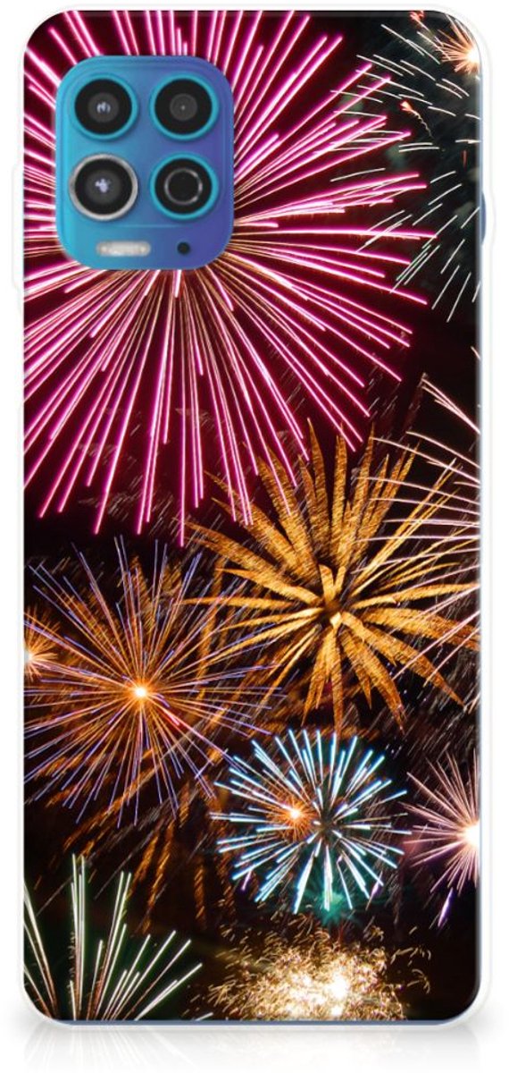 Motorola Moto G100 Silicone Back Cover Vuurwerk