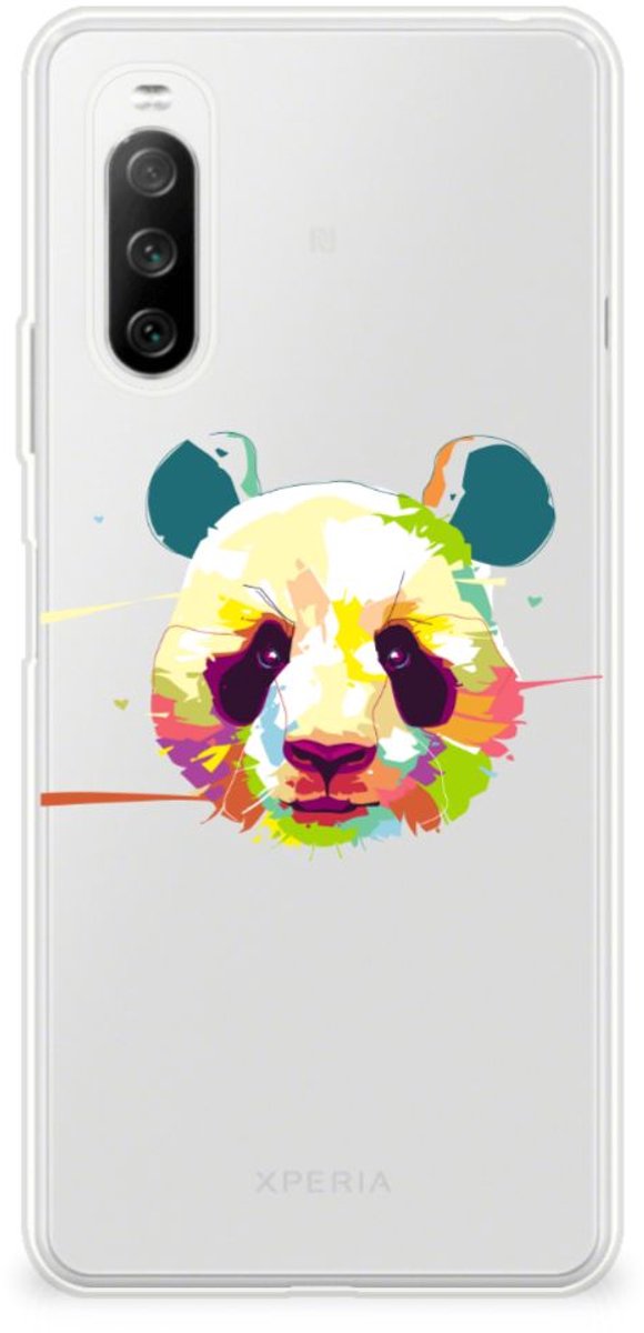 Sony Xperia 10 III Telefoonhoesje met Naam Panda Color