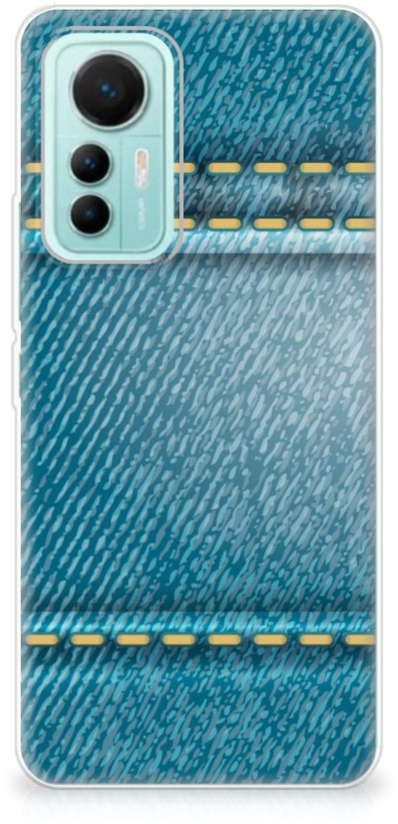 Back Cover voor Xiaomi 12 Lite Silicone Back Cover Jeans
