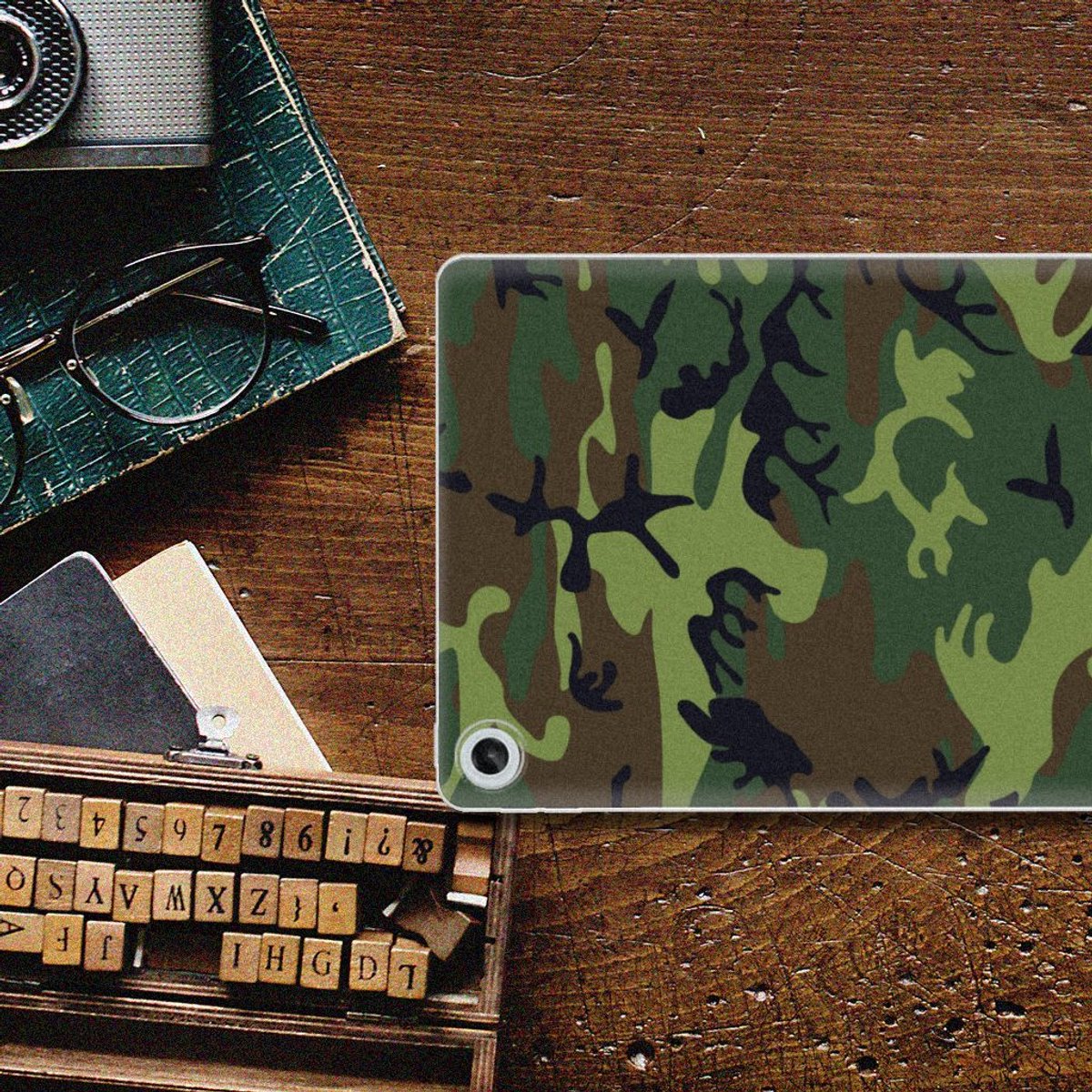 Lenovo Tab M10 Plus (3e generatie) Hippe Hoes Army Dark