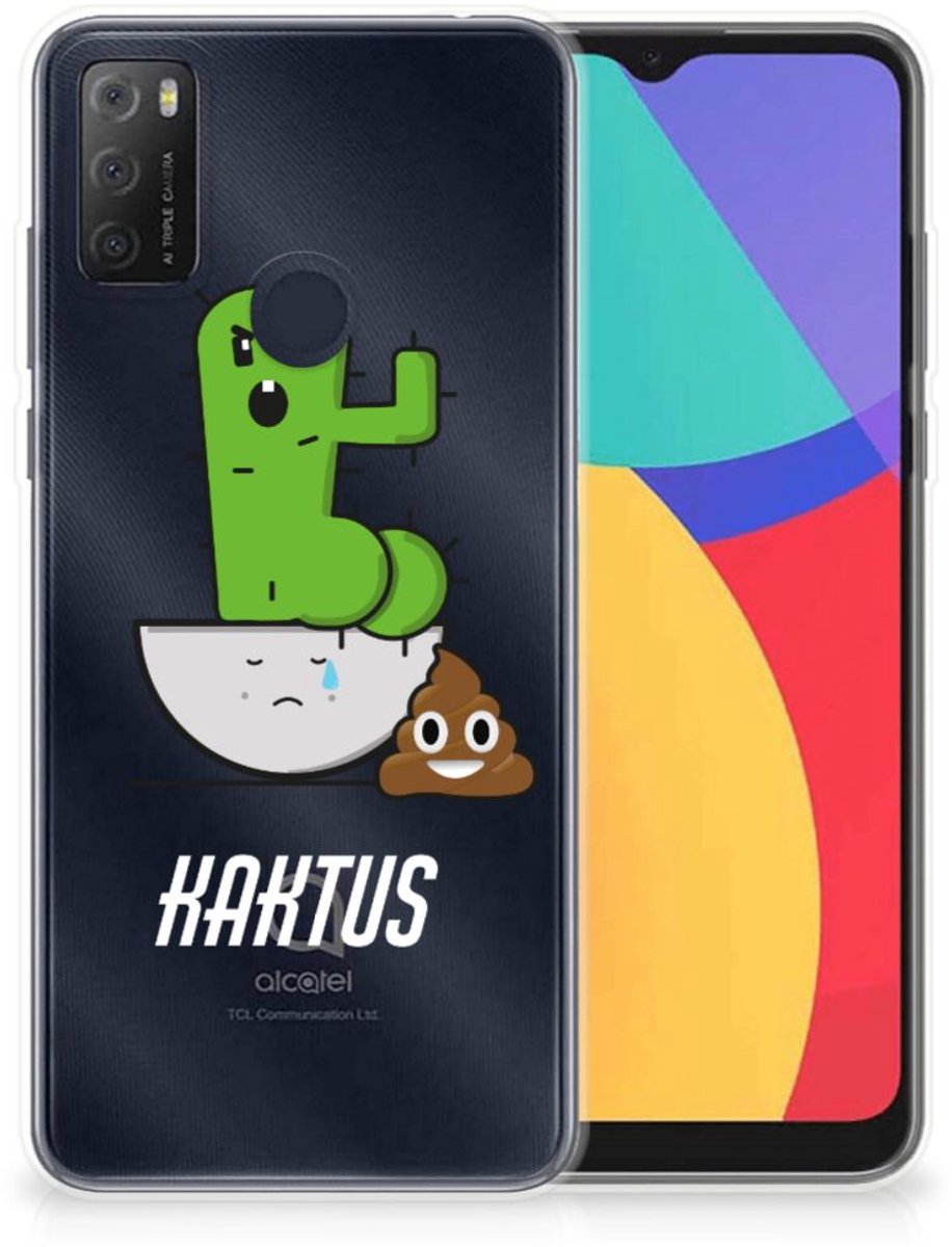 Alcatel 1S (2021) Telefoonhoesje met Naam Cactus Poo