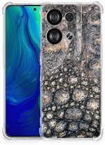 Coque antichoc OPPO Reno8 Coque pour téléphone avec bord transparent Imprimé crocodile
