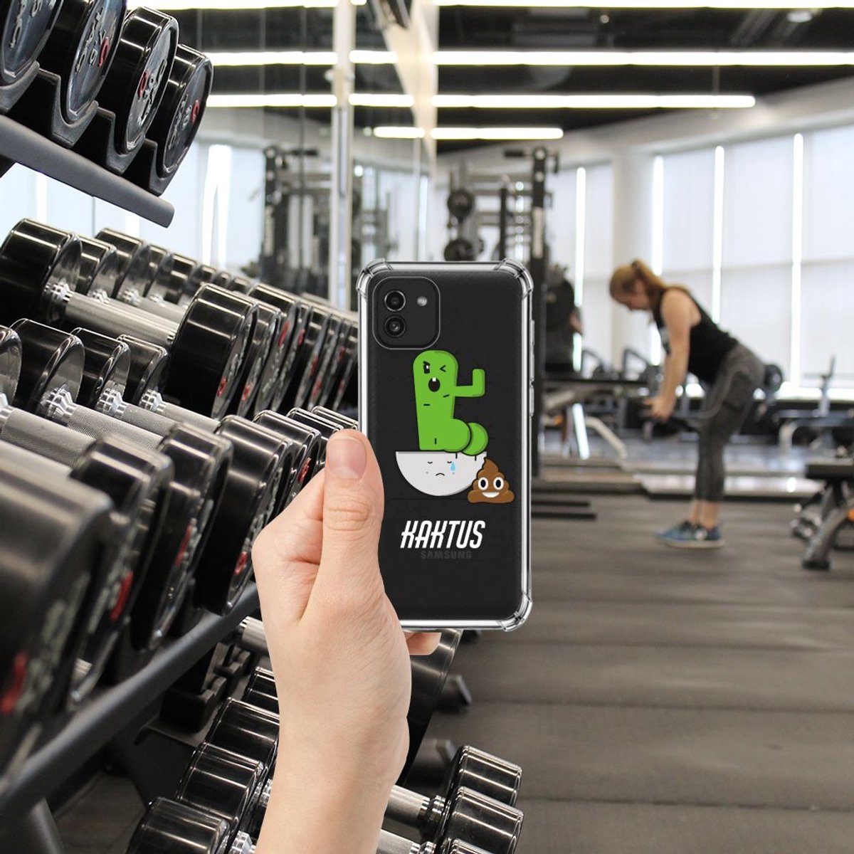 Samsung Galaxy A03 Stevig Bumper Hoesje Cactus Poo