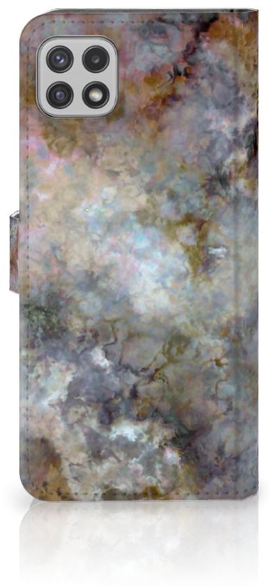 Coque Samsung Galaxy A22 5G Etui Housse pour Marbre Gris