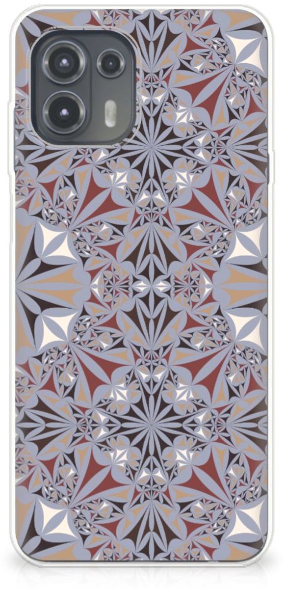 Motorola Edge 20 Lite TPU Siliconen Hoesje Flower Tiles