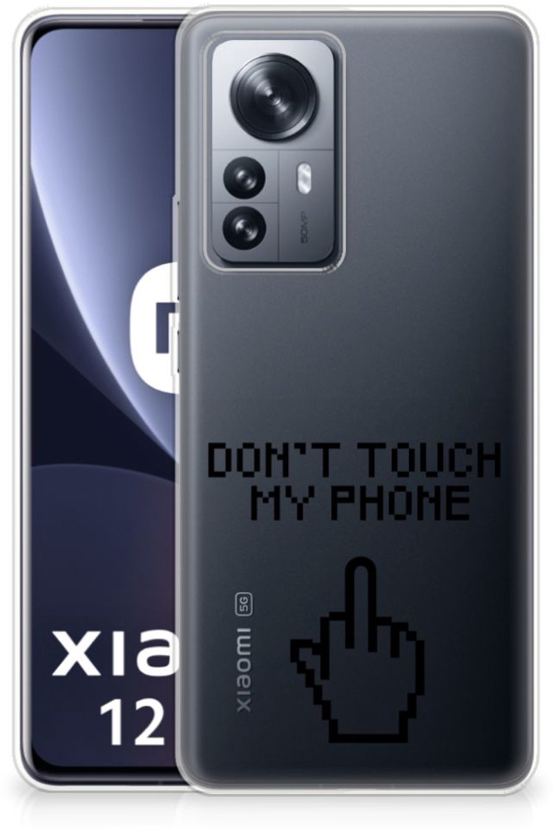 Xiaomi 12 Pro Silicone-hoesje Finger Don't Touch My Phone