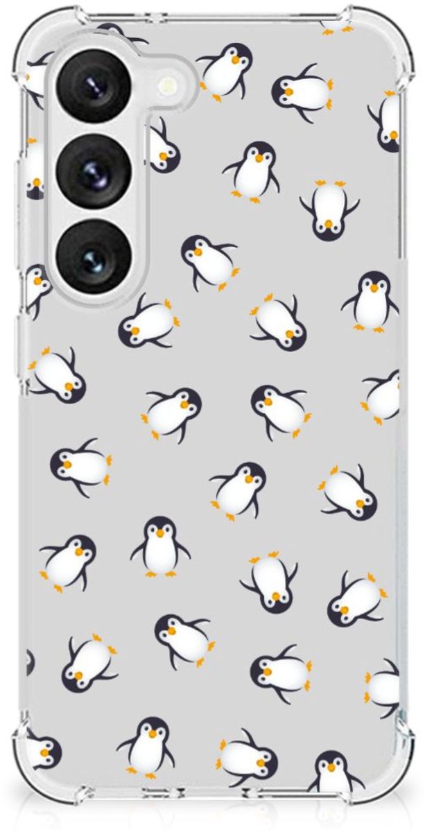 Doorzichtige Silicone Hoesje voor Samsung Galaxy S23 Pinguïn
