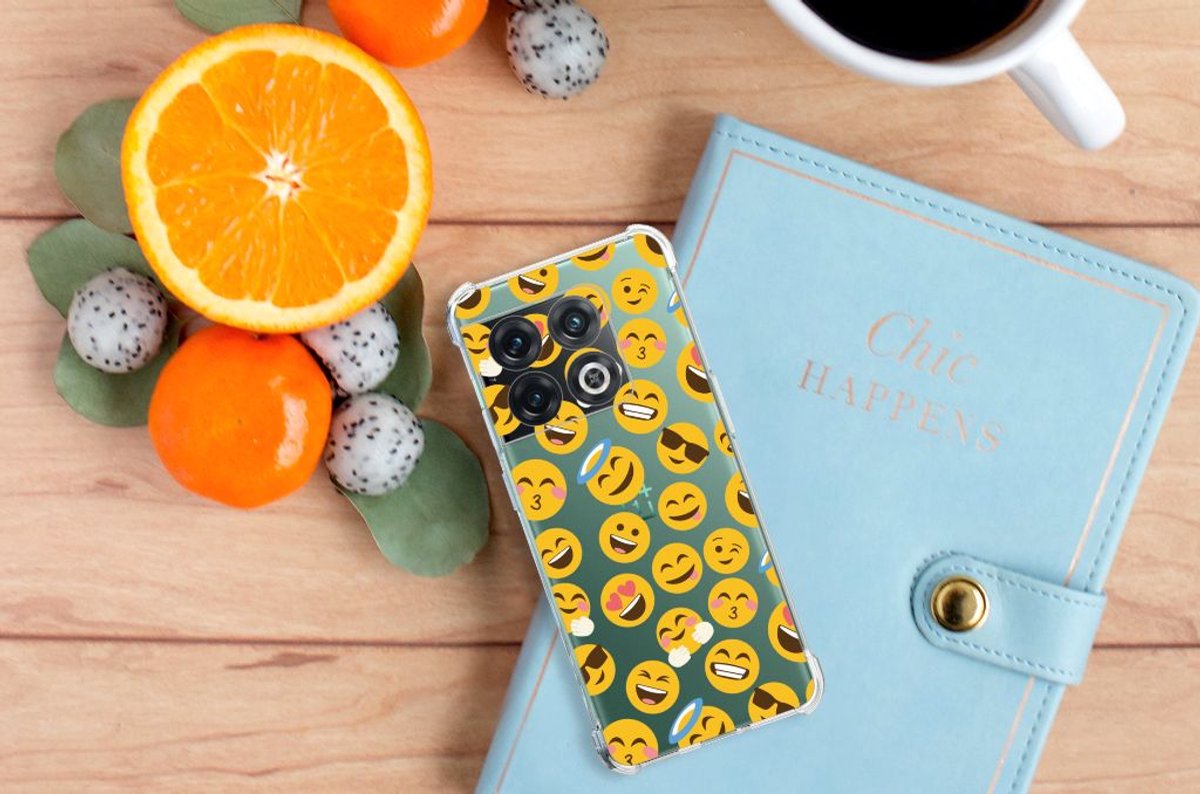 OnePlus 10 Pro Doorzichtige Silicone Hoesje Emoji