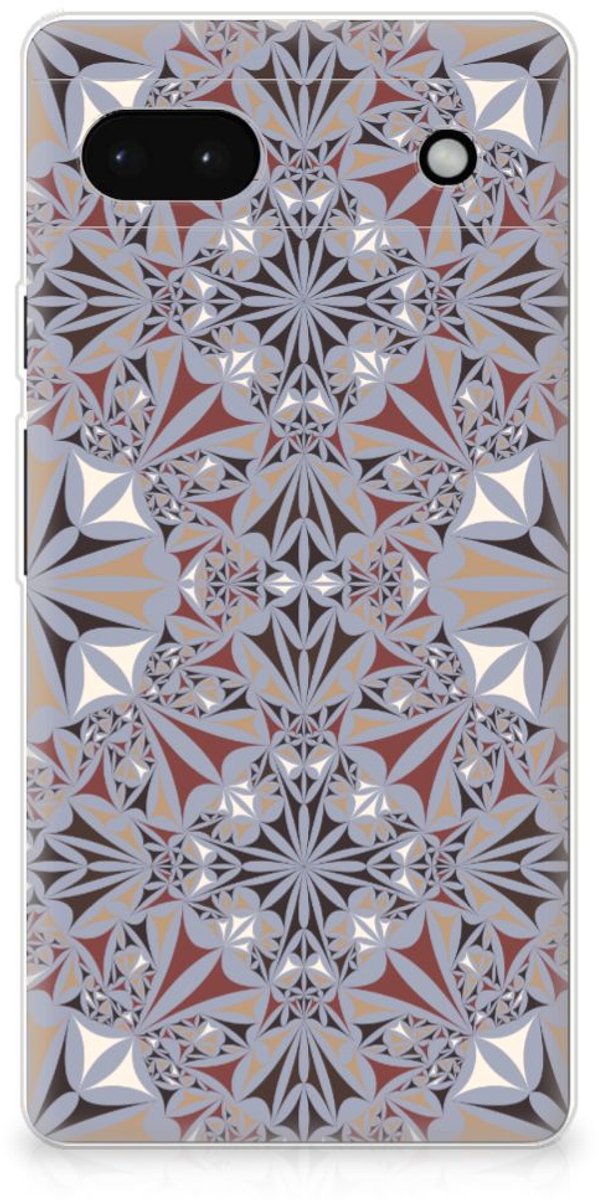 TPU Hoesje voor Google Pixel 6A TPU Siliconen Hoesje Flower Tiles