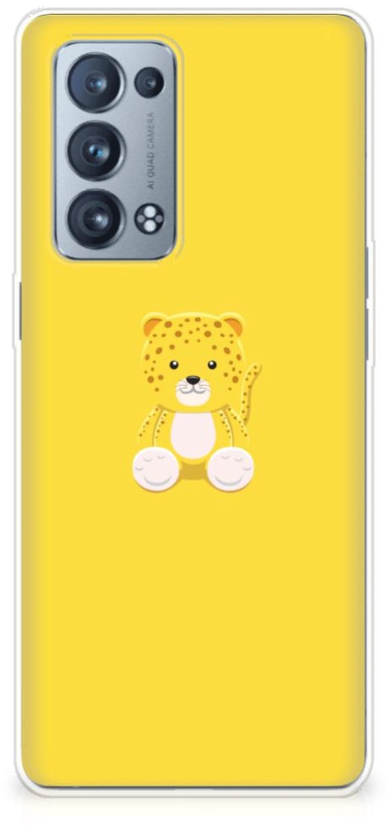 OPPO Reno 6 Pro Plus 5G Telefoonhoesje met Naam Baby Leopard