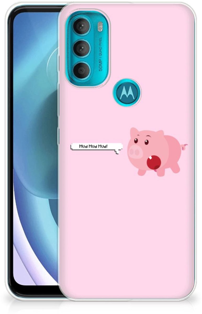 Motorola Moto G71 5G Telefoonhoesje met Naam Pig Mud