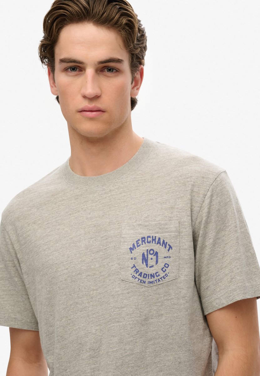 Superdry The Merchant Store Grafisch T-shirt Heren T-shirts Grijs