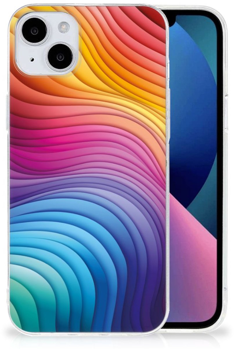 TPU Hoesje voor iPhone 15 Plus Regenboog