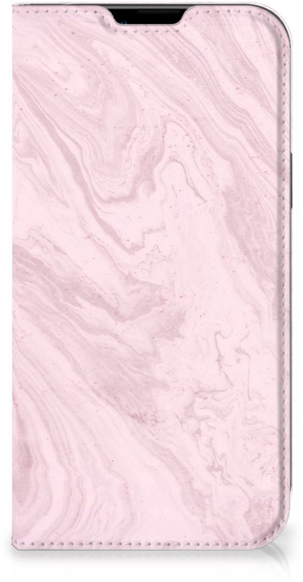 Apple iPhone 14 Plus Standcase Marble Pink - Origineel Cadeau Vriendin