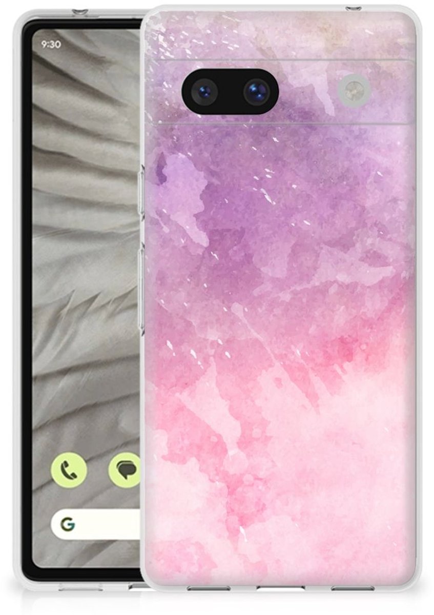 Hoesje maken Google Pixel 7A Pink Purple Paint