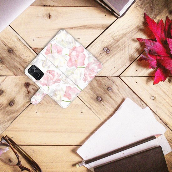 Étui pour téléphone portable OPPO A76 | A96 Wallet Book Case Gift for Maman Lovely Flowers
