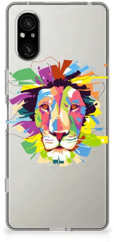 Souple Housse pour Sony Xperia 5 V Coque Téléphone Couleur Lion