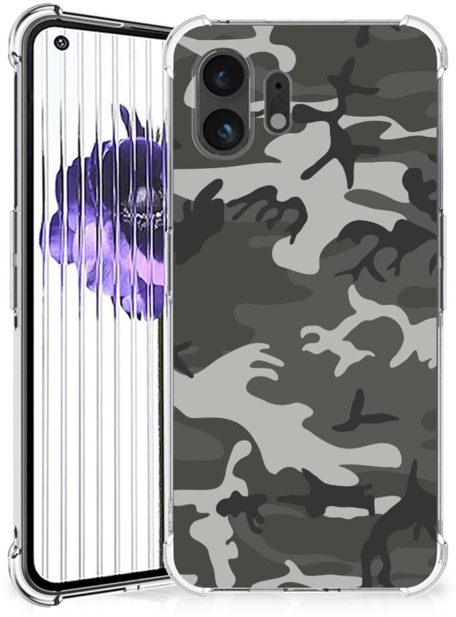 Nothing Phone (2) Doorzichtige Silicone Hoesje Army Light