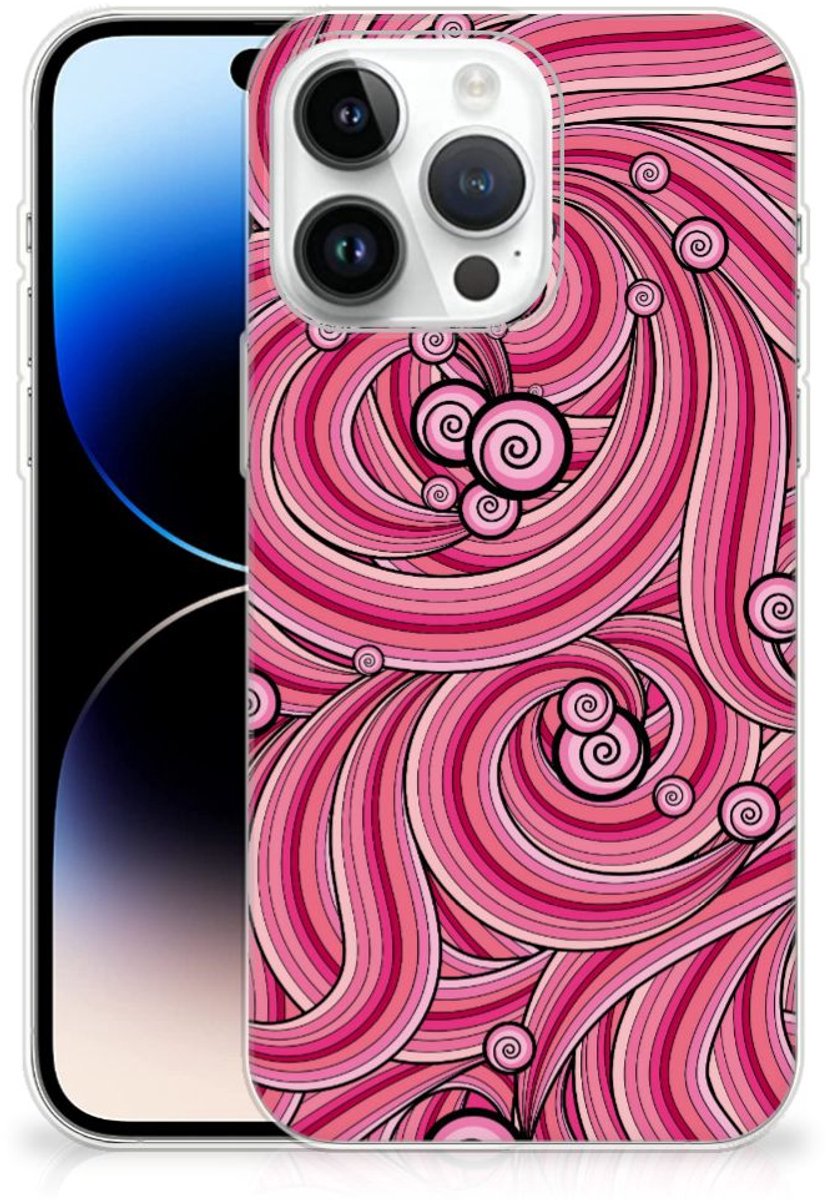 iPhone 14 Pro Max Hoesje maken Swirl Pink