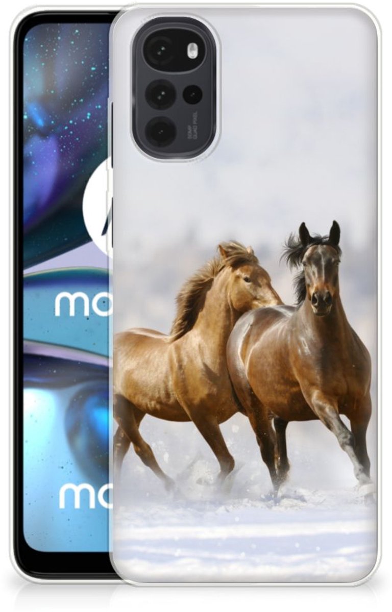 Motorola Moto G22 TPU Hoesje Paarden