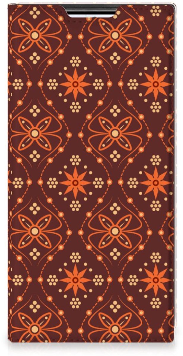 Samsung Galaxy S22 Ultra Hoesje met Magneet Batik Brown