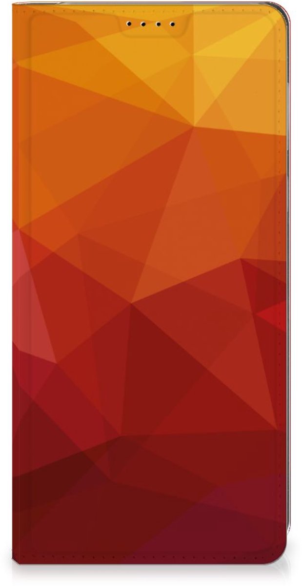Book Case voor Stand Case voor Motorola Edge 40 Neo Polygon Red
