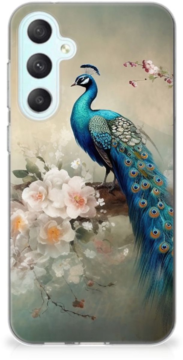 TPU Hoesje voor Samsung Galaxy S23 FE Vintage Pauwen