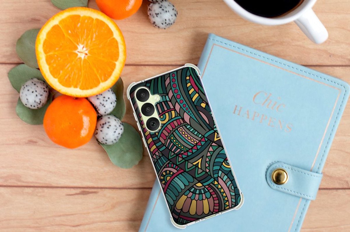 Samsung Galaxy A35 Doorzichtige Silicone Hoesje Aztec