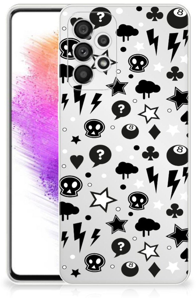 Silicone Back Case Samsung Galaxy A73 5G Silver Punk
