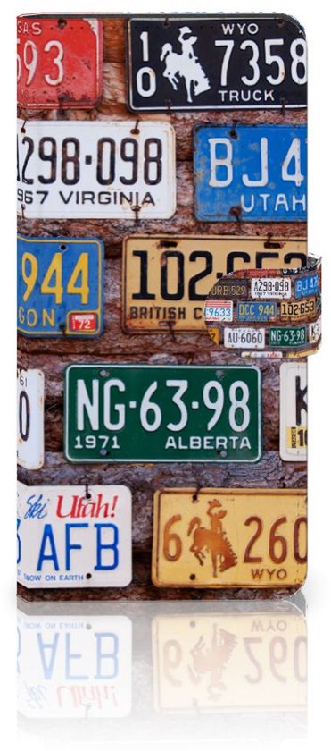 PU Premium Housse pour Samsung Galaxy S24 Ultra Portefeuille Plaques D'Immatriculation