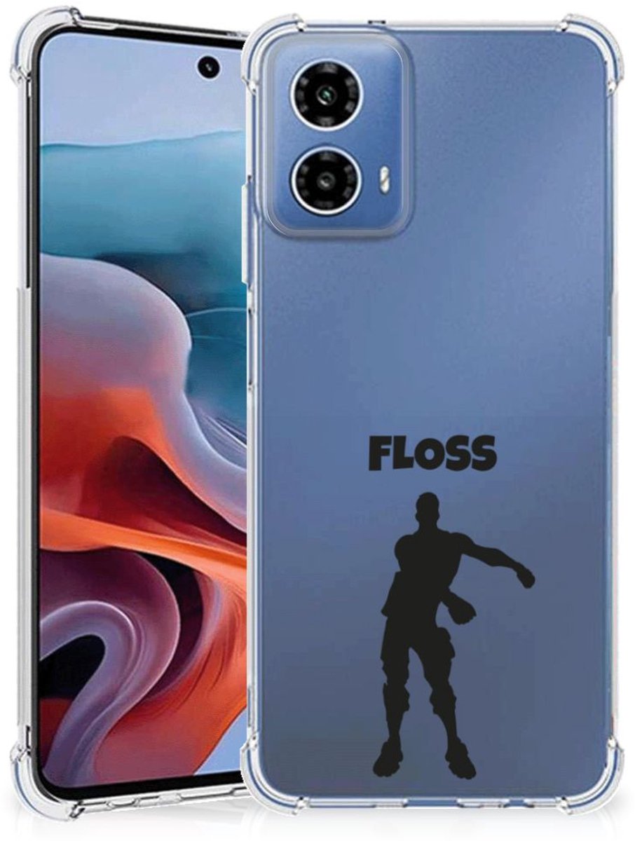 TPU Case Anti-Shock voor Motorola Moto G34 Stevig Bumper Hoesje Floss