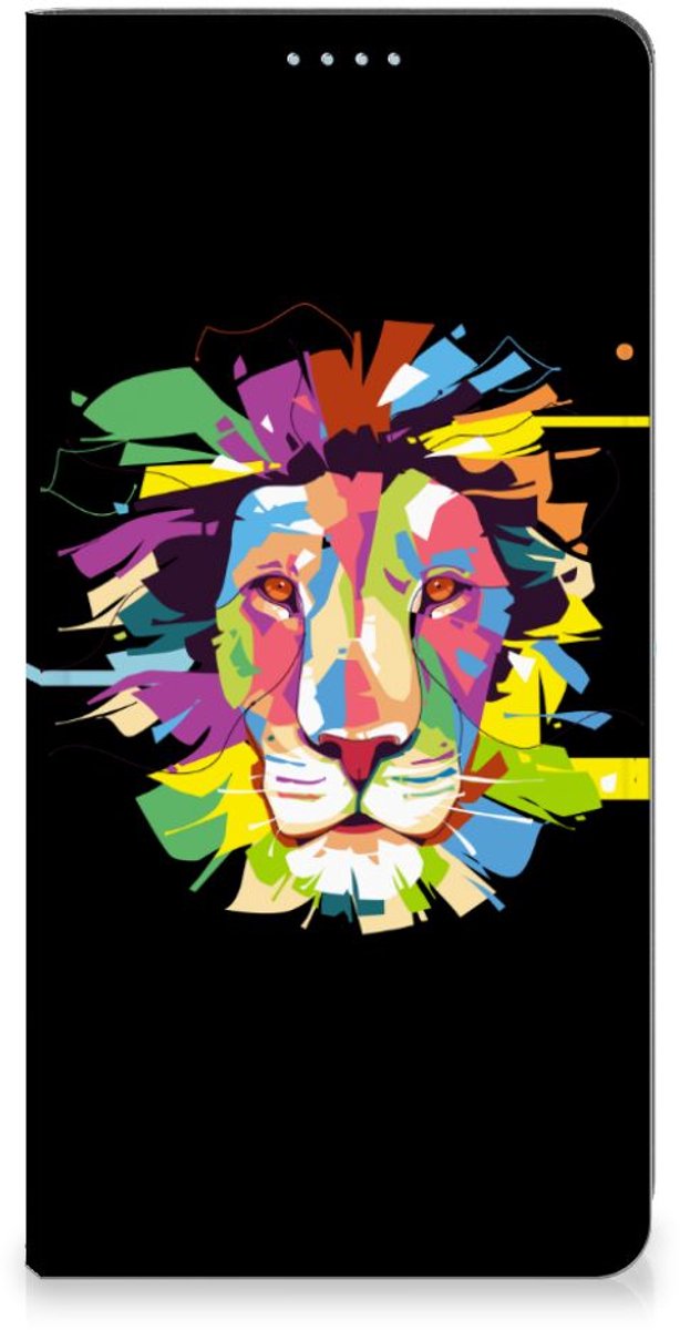 Standcase Hoesje voor Motorola Moto G72 Magnet Case Lion Color