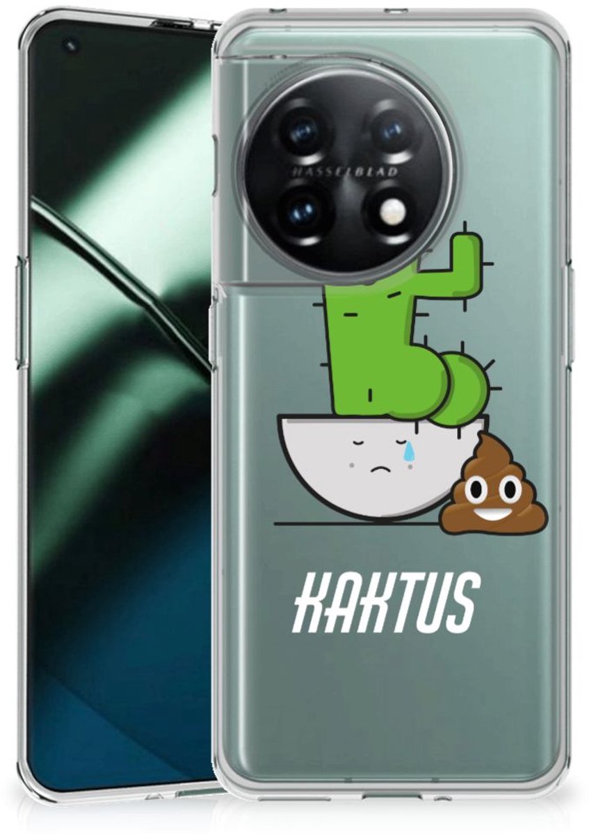 OnePlus 11 Telefoonhoesje met Naam Cactus Poo