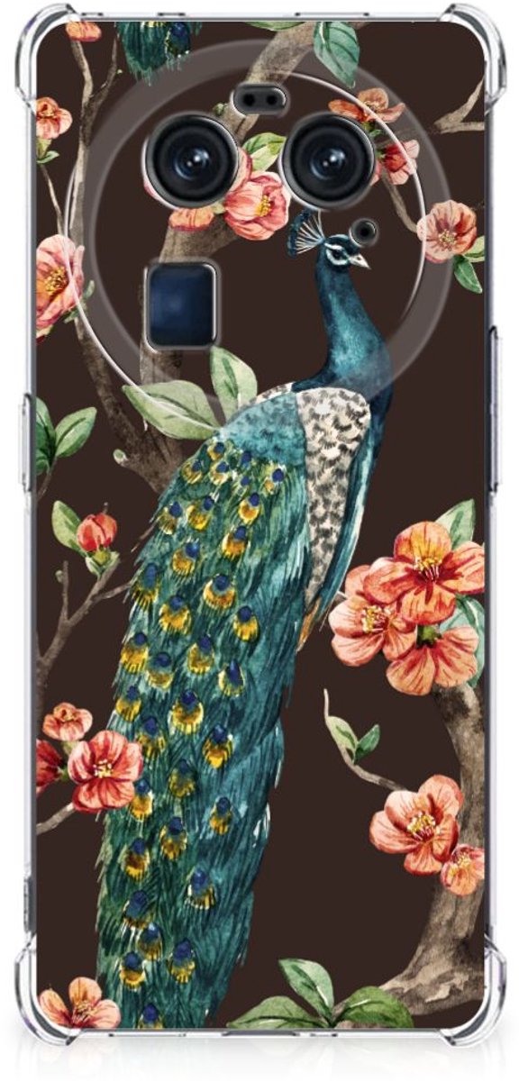 OPPO Find X6 Case Anti-shock Pauw met Bloemen