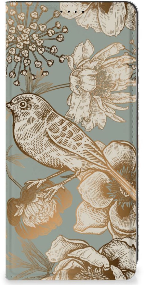 Smart Cover voor OPPO A58 4G Vintage Bird Flowers